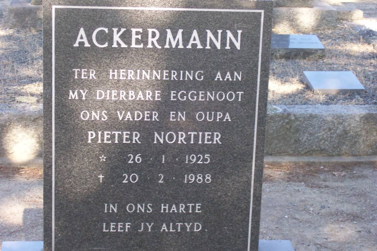 ACKERMANN Pieter Nortier 1925-1988