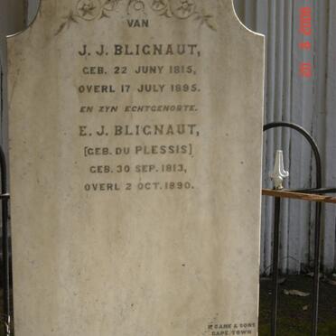 BLIGNAUT J.J. 1815-1895 &amp; E.J. DU PLESSIS 1813-1890