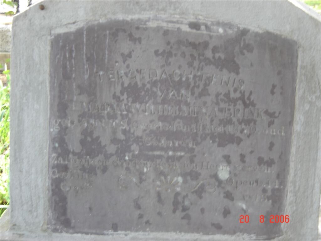 BRINK Maria Wilhelmina -1870