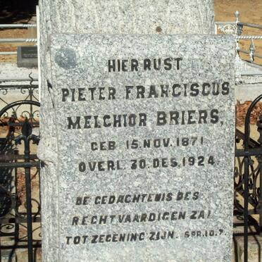BRIERS Pieter Franciscus Melchior 1871-1924