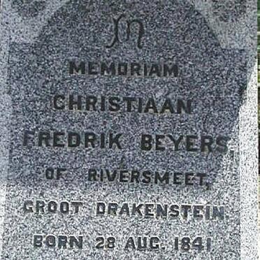 BEYERS Christiaan Fredrik 1841-1905