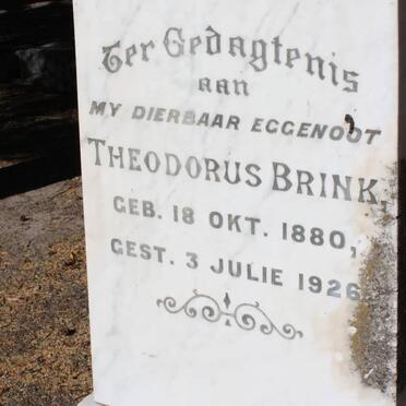 BRINK Theodorus 1880-1926 &amp; Johanna P. LOUW 1884-1964