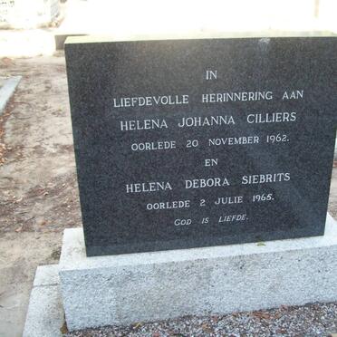 CILLIERS Helena Johanna -1962 :: SIEBRITS Helena Debora -1965