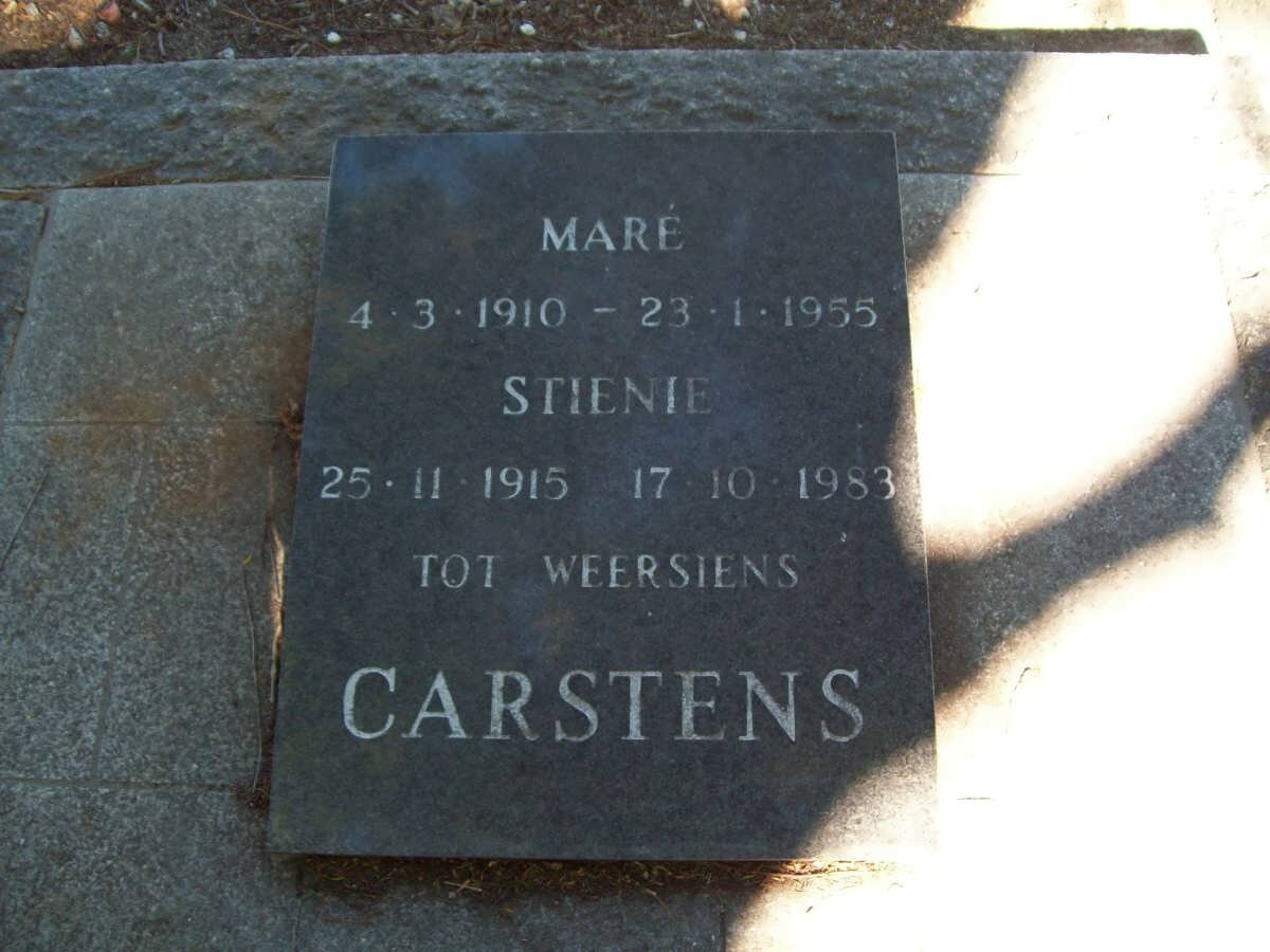 CARSTENS Maré 1910-1955 &amp; Stienie 1915-1983