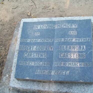 CARSTENS Robert Godfrey -1901 &amp; Eleanora -1931