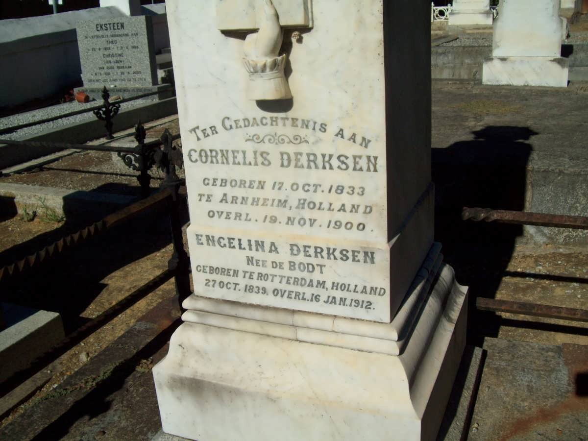 DERKSEN Cornelis 1833-1900 &amp; Engelina DE BODT 1839-1912