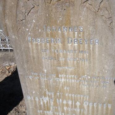 DREYER Johannes Frederik 1861-1911 &amp; Beatrix Maria CILLIERS 18?4-?