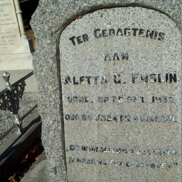 ENSLIN Aletta G. -1935