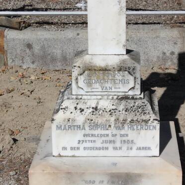 HEERDEN Martha Sophia, van -1905