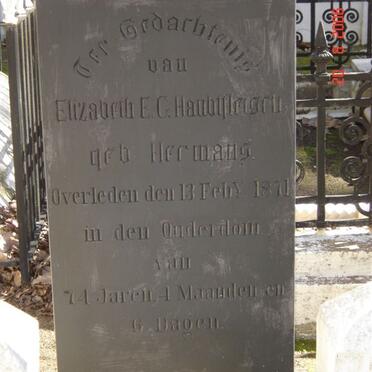 HAUBTFLEISCH Elizabeth E.G. nee HERMANS -1871
