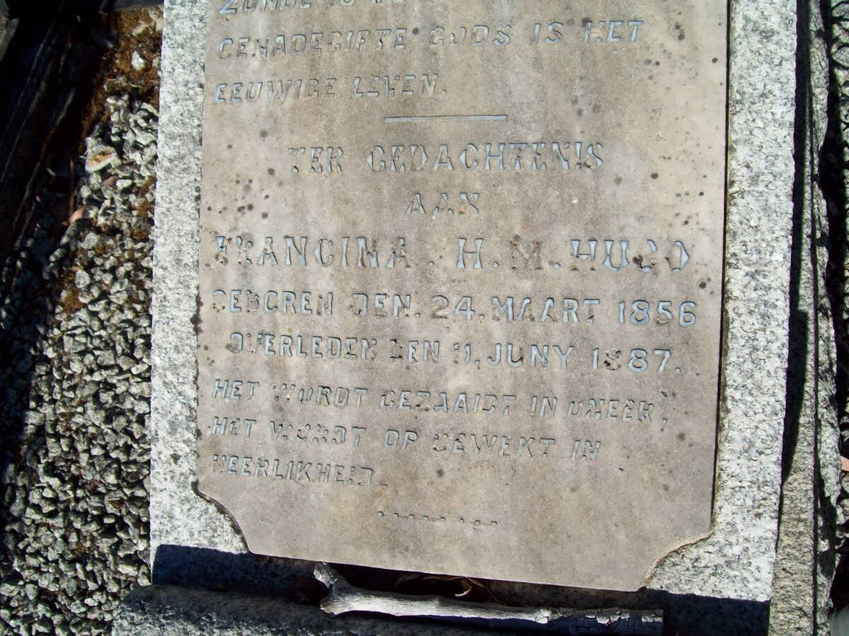 HUGO Francina H.M. 1856-1887