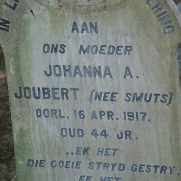 JOUBERT Johanna A. nee SMUTS -1917