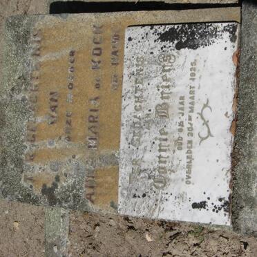 KOCK Anna Maria, de nee NAUDE :: BRIERS Corrie -1925