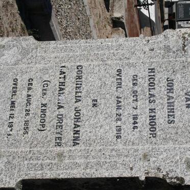 KNOOP Johannes Nicolas 1846-1916 :: DREYER Cornelia Johanna Catharina  KNOOP 1855-1939