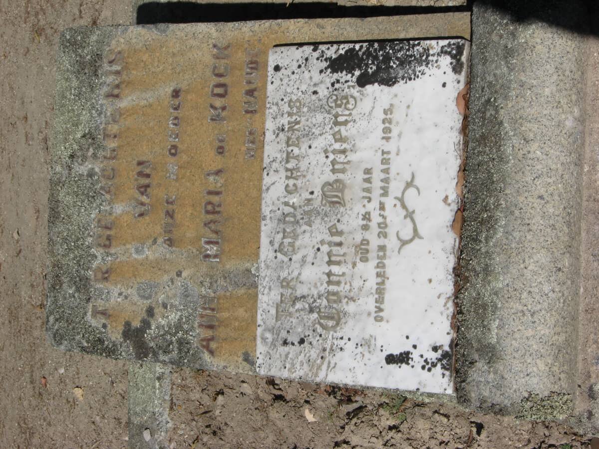 KOCK Anna Maria, de nee NAUDE :: BRIERS Corrie -1925