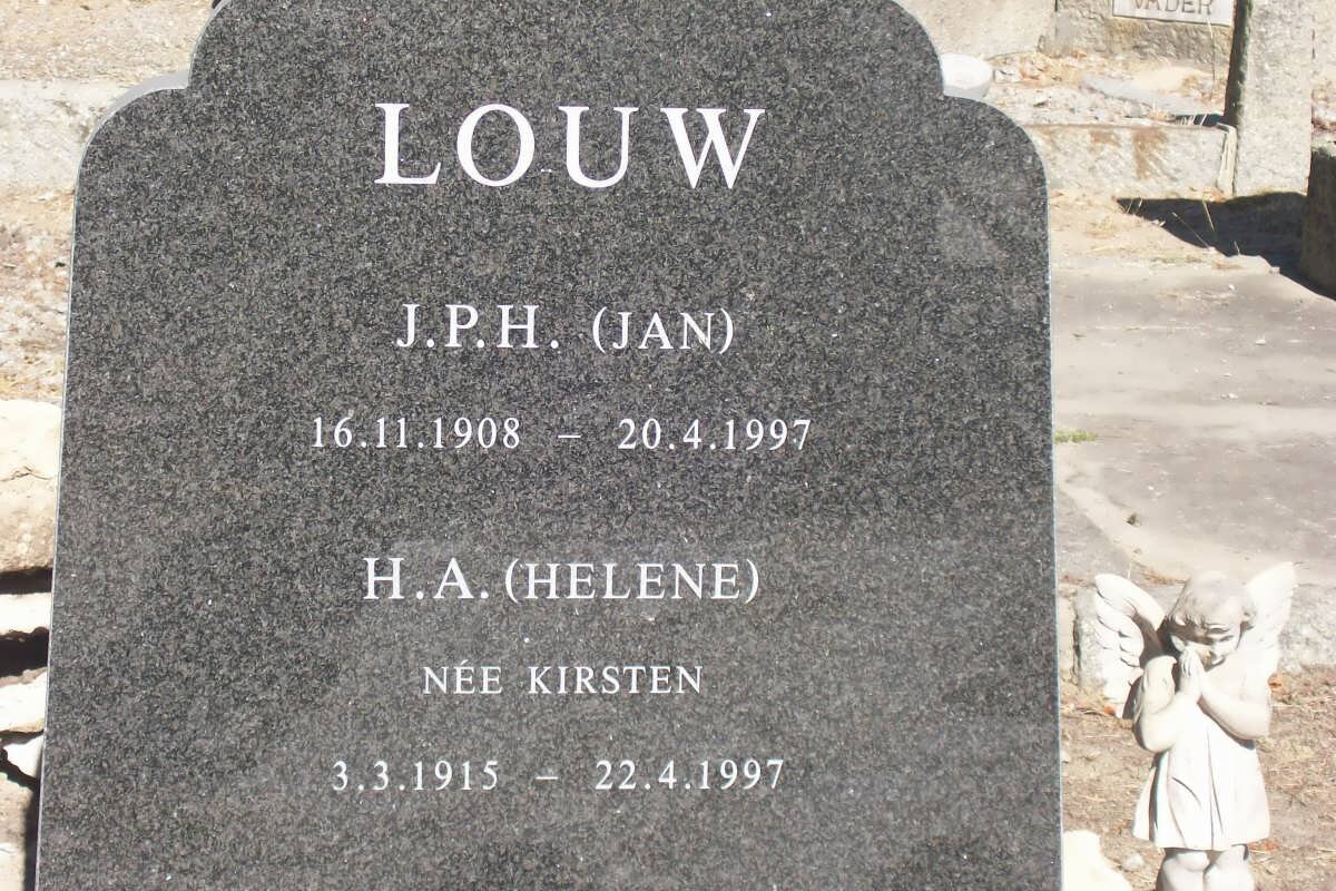 LOUW J.P.H. 1908-1997 &amp; H.A. KIRSTEN 1915-1997