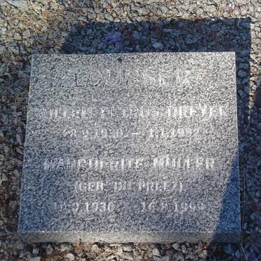 LOUBSER Willem Petrus 1930-1992 &amp; Marguerite Muller DU PREEZ 1930-1999