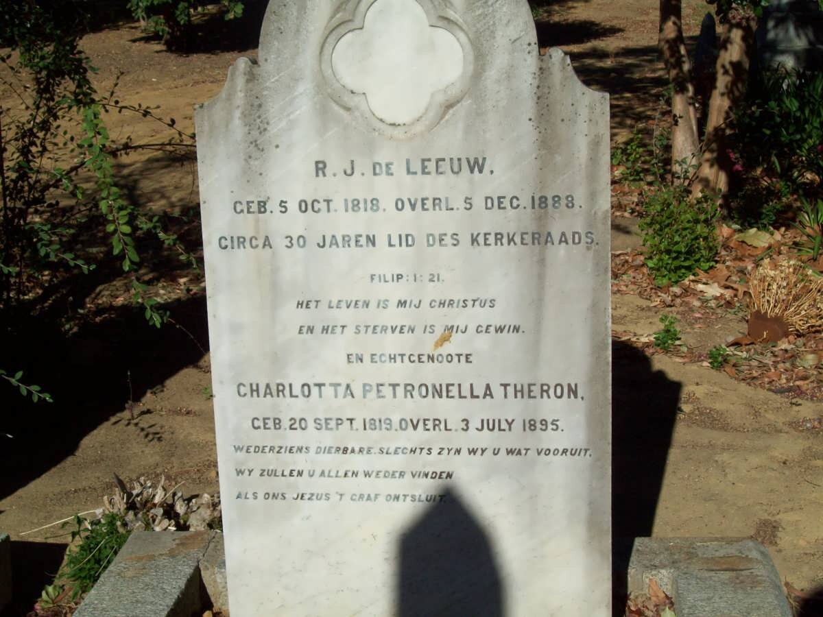 LEEUW R.J., de 1818-1888 &amp; Charlotta Petronella THERON 1819-1895