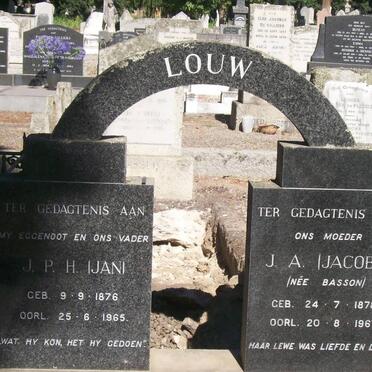 LOUW J.P.H. 1876-1965 &amp; J.A. BASSON 1878-1967