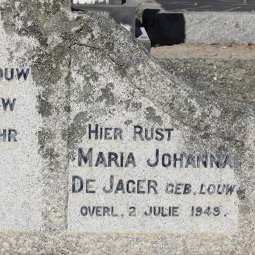 JAGER Maria Johanna, de nee LOUW -1949