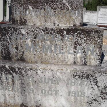 McMILLAN Nellie J.C. 1877-1918