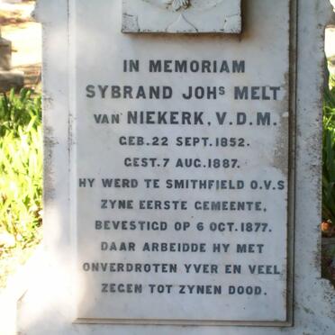 NIEKERK Sybrand J. Met, van 1852-1887
