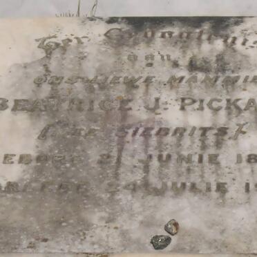 PICKARD Beatrice J. nee SIEBRITS 1875-1928