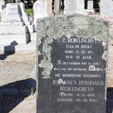 REDELINGHUYS Johannes Hermanus 1861-1947 &amp; C.E. DE BEER