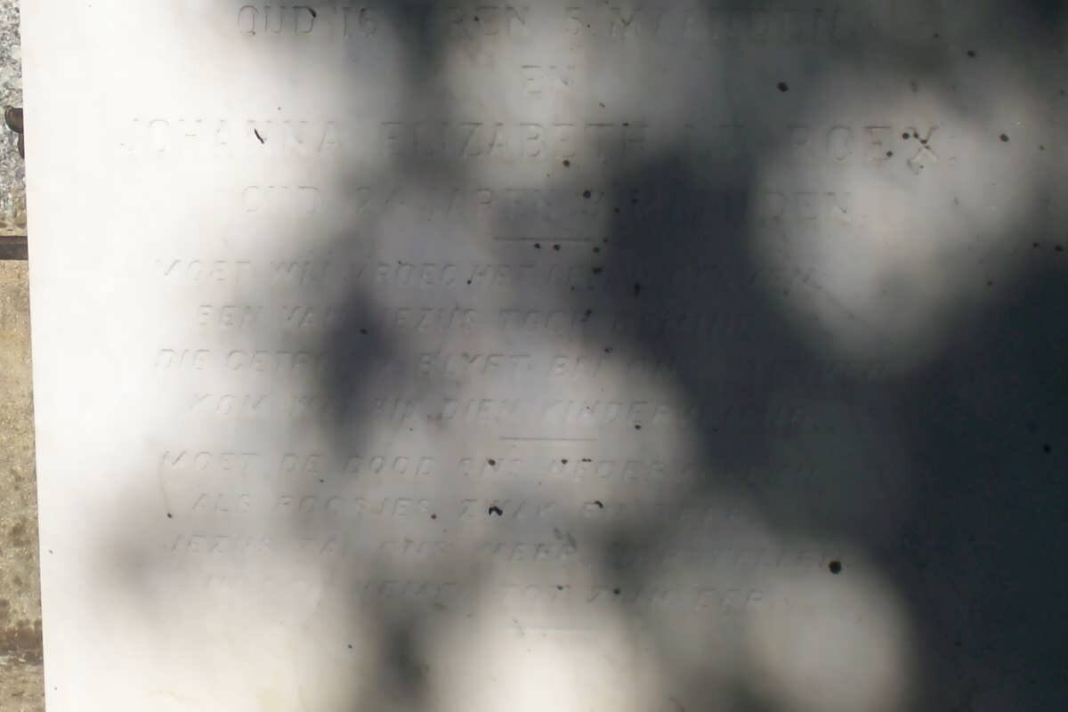 ROEX Johanna Elizabeth, le -1882 :: KRIGE Anna Elizabeth -1882