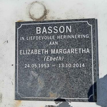 BASSON Elizabeth Margaretha 1953-2014