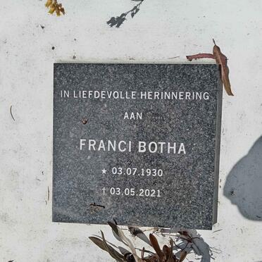 BOTHA Franci 1930-2021