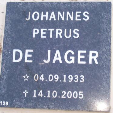 JAGER Johannes Petrus, de 1933-2005