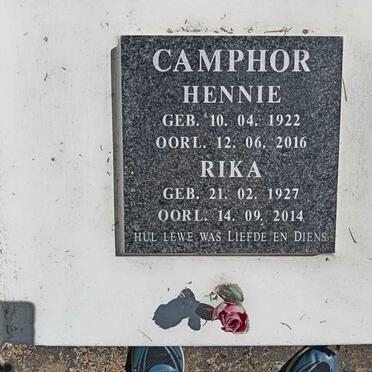 CAMPHOR Hennie 1922-2016 &amp; Rika 1927-2014