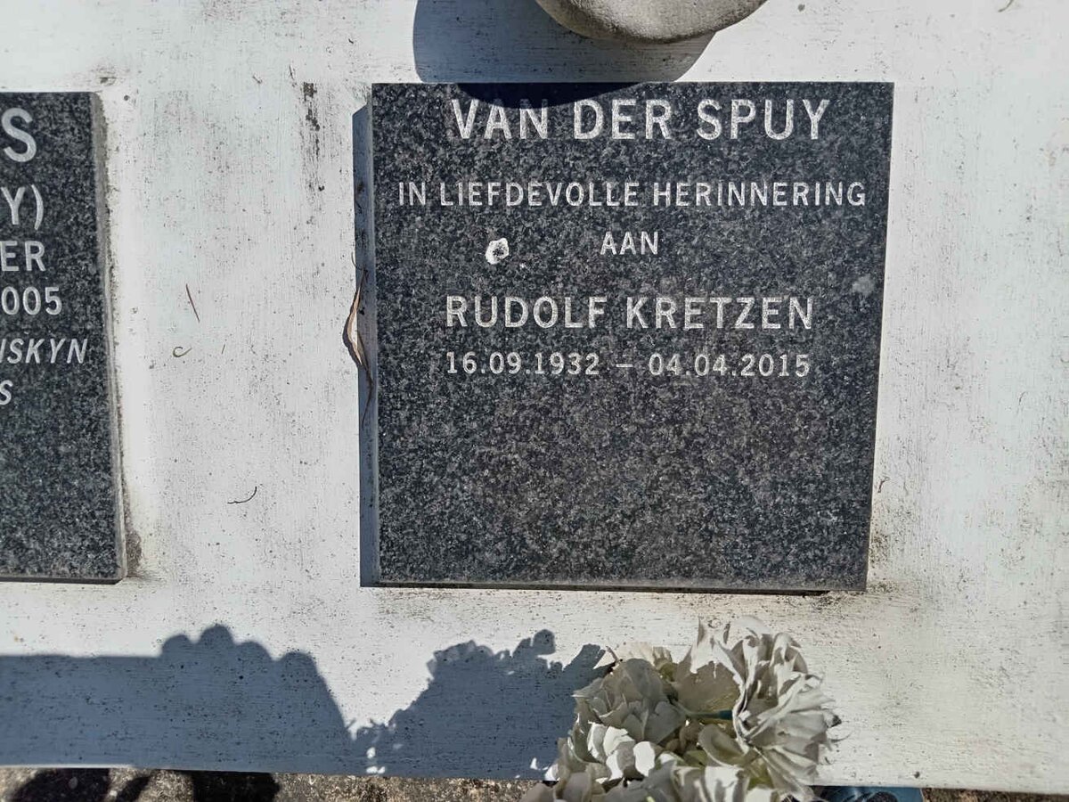 SPUY Rudolf Kretzen, van der 1932-2015