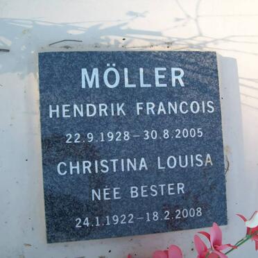 MOLLER Hendrik Francois 1928-2005 &amp; Christina Louisa BESTER 1922-2008 