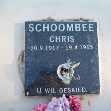 SCHOOMBEE Chris 1917-1995