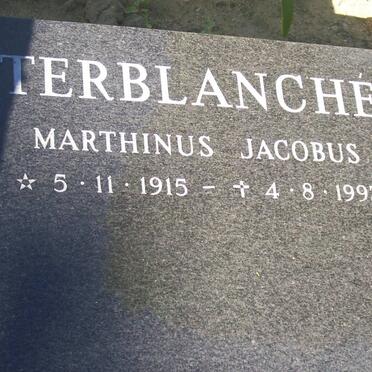 TERBLANCHE Marthinus Jacobus 1915-1992