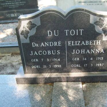 TOIT André Jacobus, du 1914-1998 &amp; Elizabeth Johanna 1913-1987