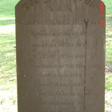 TOIT Willem Morkel, du 1812-1859 :: MINNAAR Willem Morkel du Toit 1867-1867 :: MINNAAR Maria Louisa Wilhelmina 1862-1873