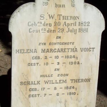 THERON S.W. 1822-1881 &amp; Hellena Margaretha VOIGT 1824-1902 :: THERON Schalk Willem 1854-1910