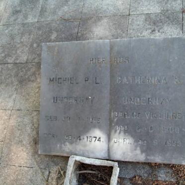 UNDERHAY Michiel P.L. 1915-1974 &amp; Catherina S. DE VILLIERS 1908-1993