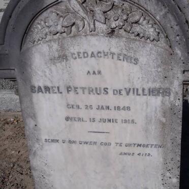 VILLIERS Sarel Petrus, de 1848-1915