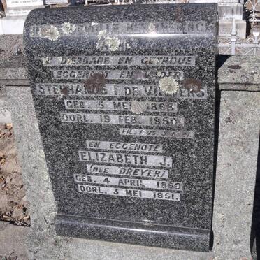 VILLIERS Stephanus T., de 1866-1950 &amp; Elizabeth J. DREYER 1860-1951