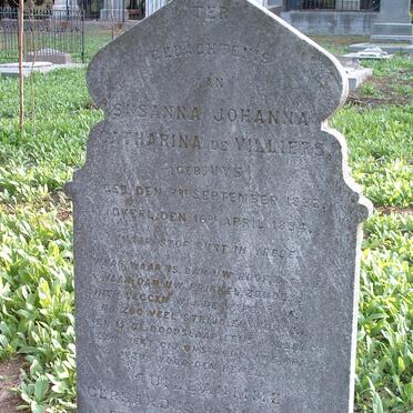 VILLIERS Guillaumme Gerhardus, de 1825-1900 &amp; Susanna Johanna Catharina UYS 1832-1894