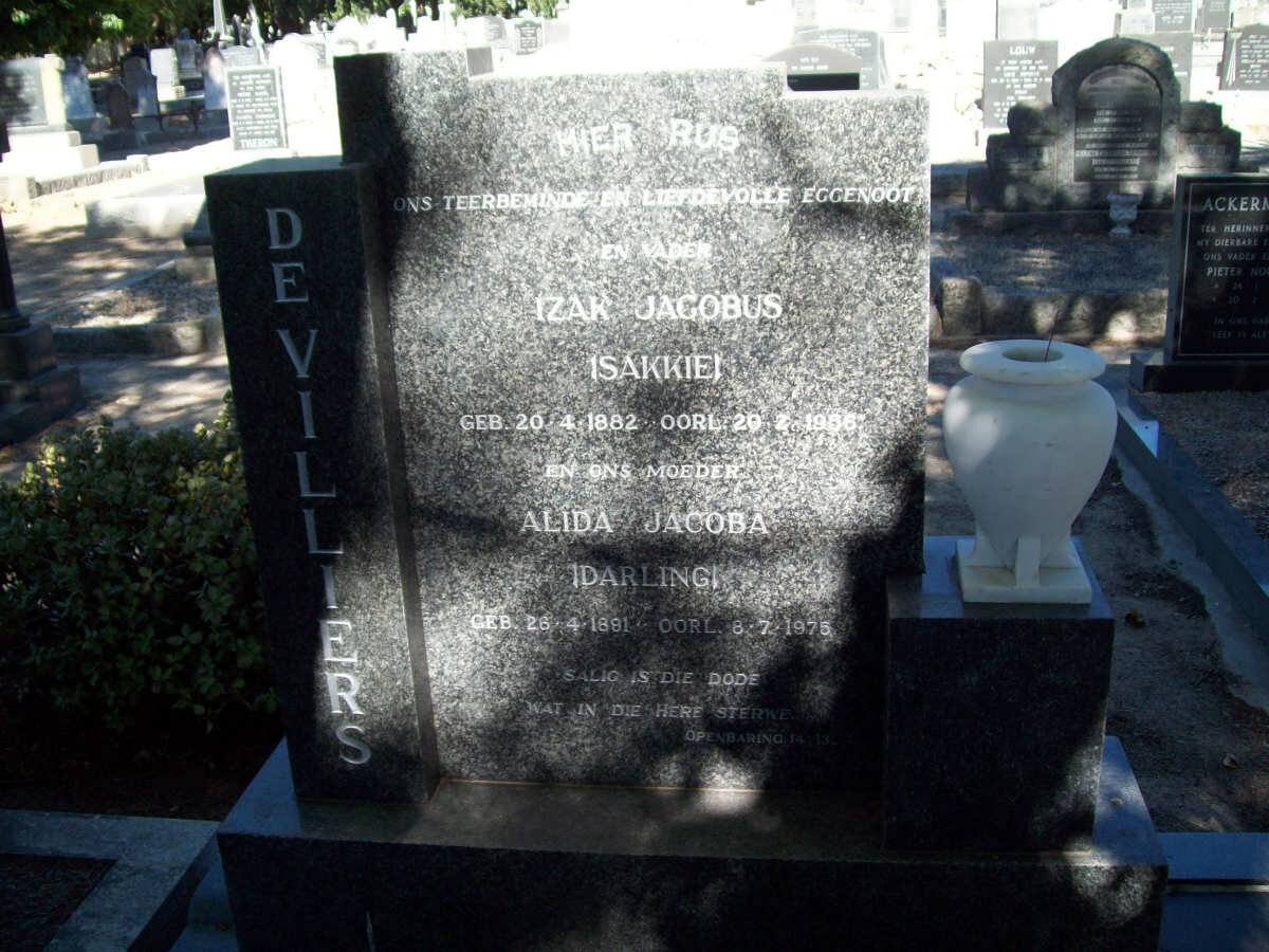 VILLIERS Izak Jacobus, de 1882-1956 &amp; Alida Jacoba DARLING 1891-1975