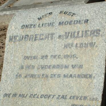 VILLIERS Heubrecht, de nee LOUW -1909