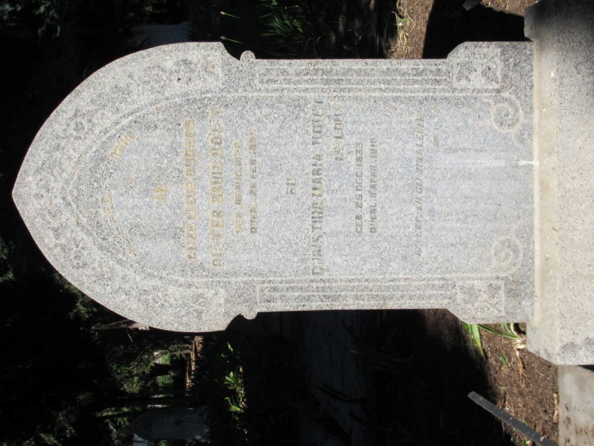 VOIGT Pieter David 182?-1895 &amp; Christina Maria LOUW 1833-1910