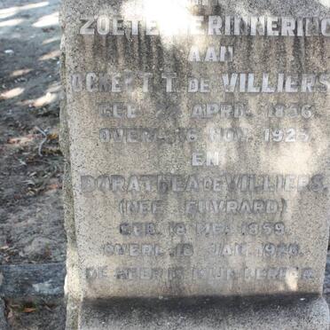 VILLIERS Ockert T., de 1856-1923 &amp; Dorathea EUVRARD 1859-1920