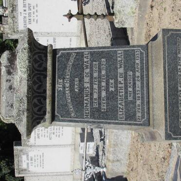 WAAL Hermanus L., de 1848-1925 &amp; Elizabeth P. KRIGE 1853-1933