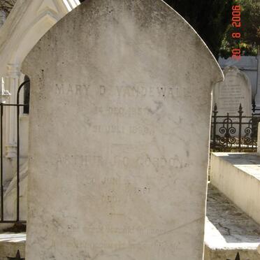 WALL Mary D., van der 1857-1890 :: GORDON Arthur J.C. -1881